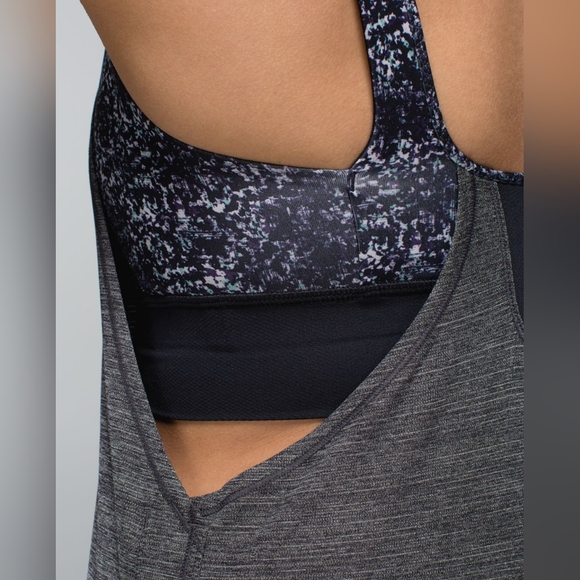 ⬇️🩷Lululemon Run Times Tank in Heathered Black/Rocky Road Sand Dune Ground - Picture 7 of 11
